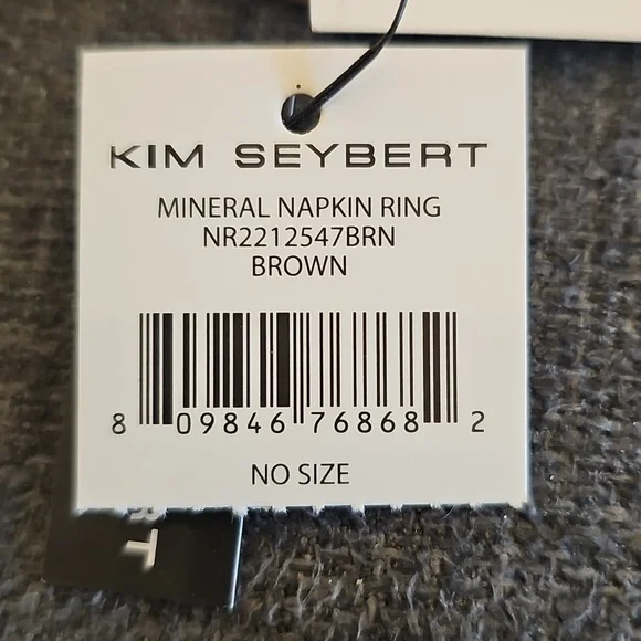 NWT Kim Seybert set of 4 tiger eye napkin ring - Picture 13 of 15